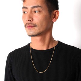 LUXSTAR Long Box Chain Necklace, Length 17.7 - 23.6 inches (45 - 60 cm), Men's, Women's, Hypoallergenic Metal, Stainless Steel