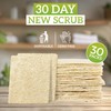 Natural Loofah Dish Sponge (Pack 30) Vegetable Scrubber for Kitchen