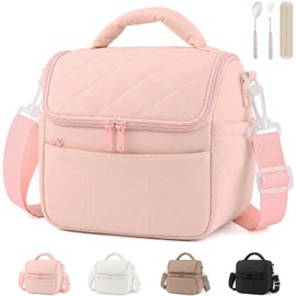Nasjac Bolsa de Almuerzo Adulto 7L, Lonchera Térmica Portátil para Mujer y Hombre, 5en1 Bolsa Loncheras Gran Capacidad con Cubiertos Incluidos, A Prueba de Fugas para Trabajo, Picnic, Viajes, Escuela