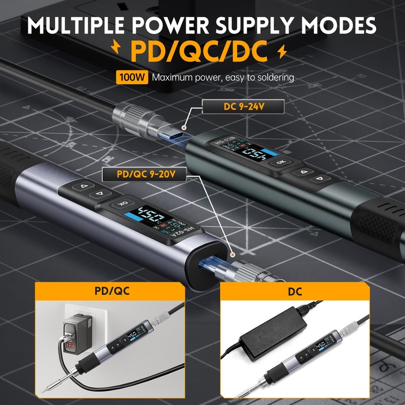 Intelligent Wireless Soldering Iron, Hs-02A Digital Display, Electric Soldering Iron