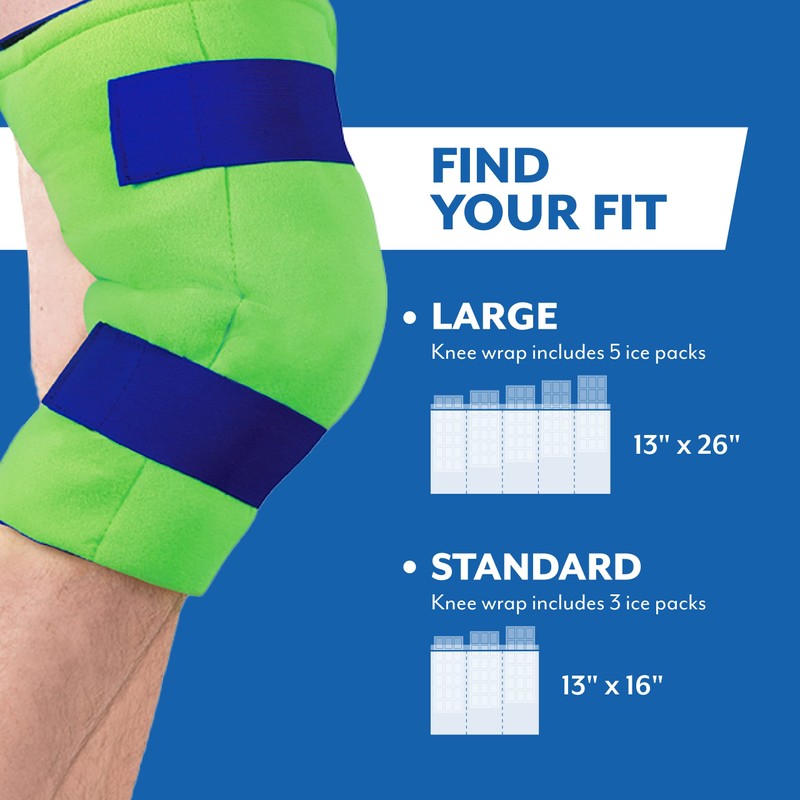 Brownmed Polar Ice Large Knee Wrap - Wearable Cold Therapy