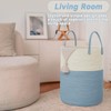 JMvicyroam Large Woven Laundry Basket Hamper,60L Cotton Rope Storage Bin