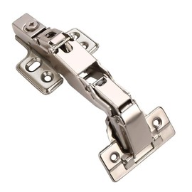 ANGSTROM 1-Pack Lazy Susan Cabinet Hinges, Full Overlay Soft-Closing Concealed European Style for Inner Corner Door, 3D Adjustable Clip-On (165-Degree)