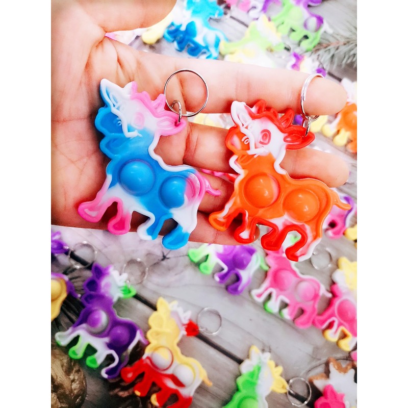 HOZKEAP 100 Packs Bulk Cow Push Fidget Bubble Mini Pop