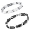 Aroncent 2 pieces men's women's bracelet, exquisite shiny rectangle link