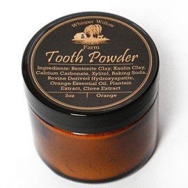 Natural Remineralizing Hydroxyapatite Tooth Powder, Natural Toothpaste Alternative Oral Whitening:_Orange - Glass Jar_2oz