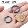 FEGVE Titanium Key Chain Rings Split Rings 4 Pack –