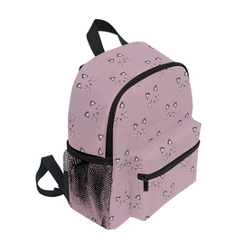 ALAZA Children's Backpack, Kids Schoolbag Cute Cat Pink Students Bookbag for Boys Girls, Chest Strap One Size