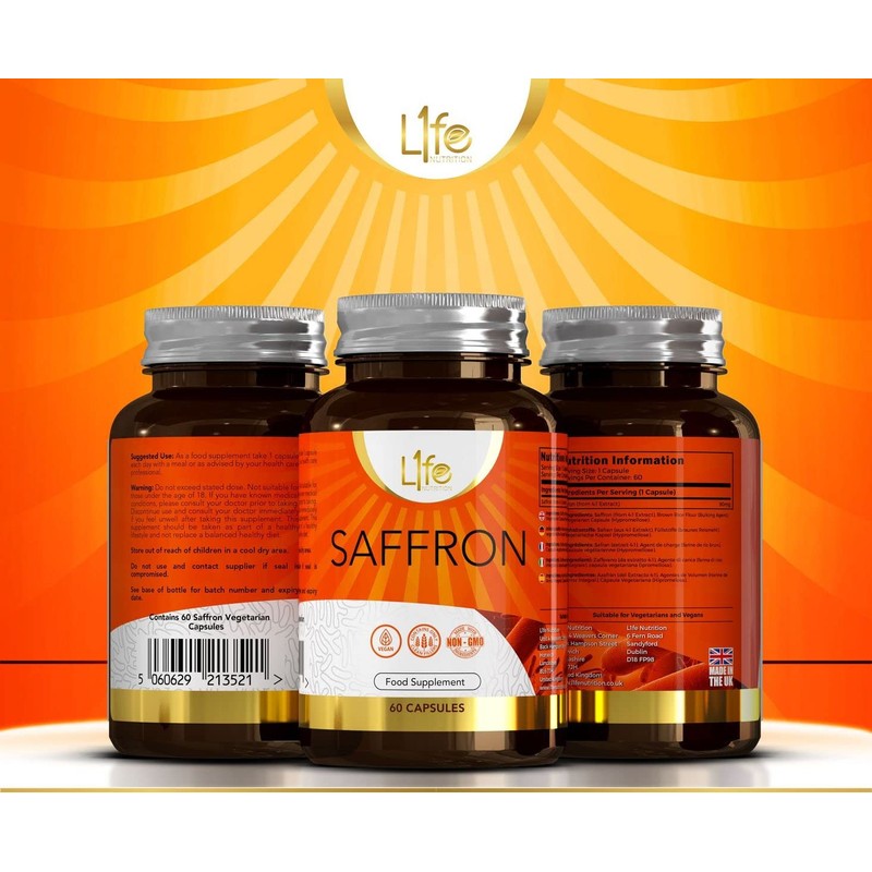 LN Saffron | 60 Saffron Capsules - 90mg (from 4:1