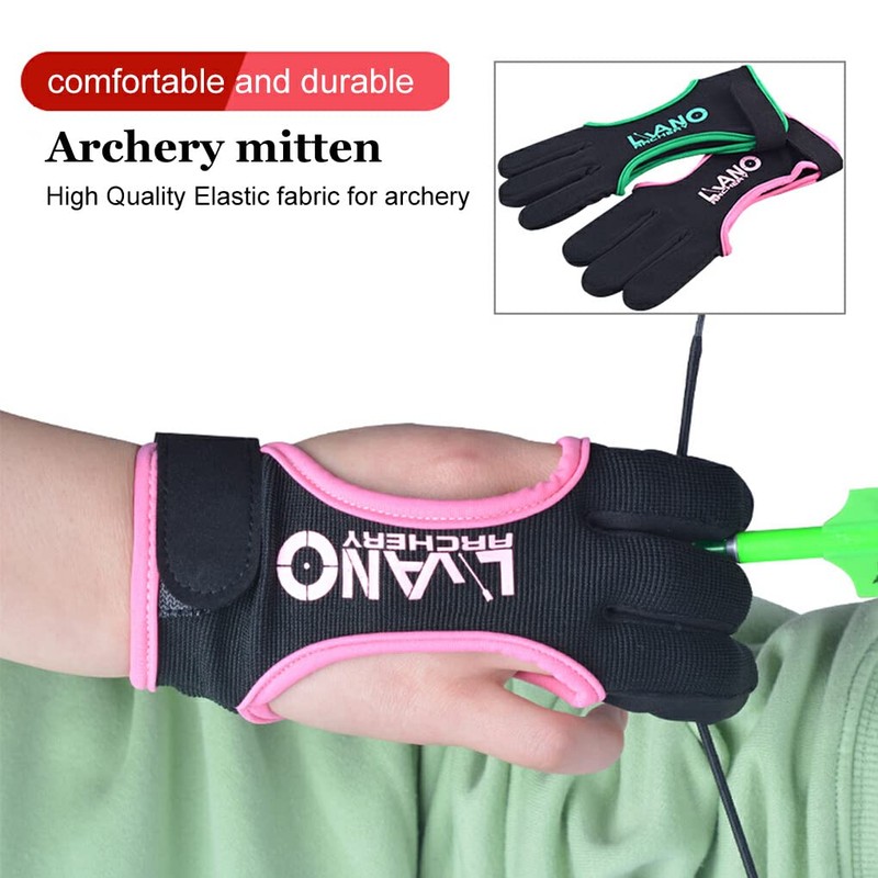 Archery Finger Guard Decorative Portable Three-Finger Glove Serviceable Outdoor Gloves