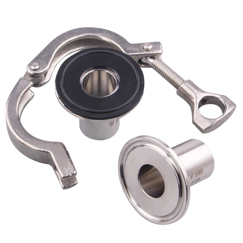 DERNORD 2 Pcs Sanitary Female Threaded Ferrule Pipe Fittings +