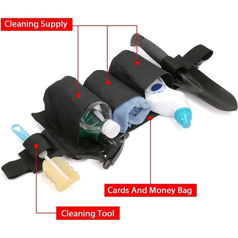 Professional Cleaning Apron with Pockets, Utility Waist Apron with Adjustable