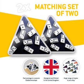 2 x Triangle Stickers 10 cm - Dominoes Pub Game Domino Fun Decals for Laptops,Tablets,Luggage,Scrap Booking,Fridges #15941