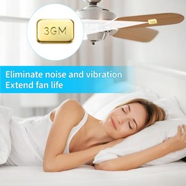Sbarklo 21PCS Ceiling Fan Blade Balancing Kit Including 6Pcs Fan Resilient Plastic Balancing Clips and 9 Pcs Metal Self-Adhesive 3G Weight and 6 Pcs Metal Self-Adhesive 5G Weight