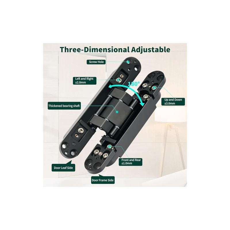 Genérico Bisagras de Vaivén 4 Pulgadas Acero Inoxidable 304 Set