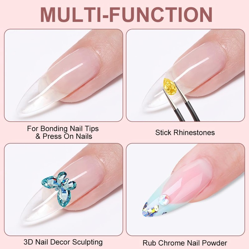 Solid Builder Gel, 10g Fester Builder Gel für Nagelverlängerung, Multifunktionell