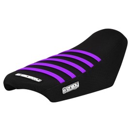 Enjoy Mfg Ribbed Seat Cover - Compatible Fit for Talaria Sting Electric Motorcycle #362 (Black w/Purple Ribs)