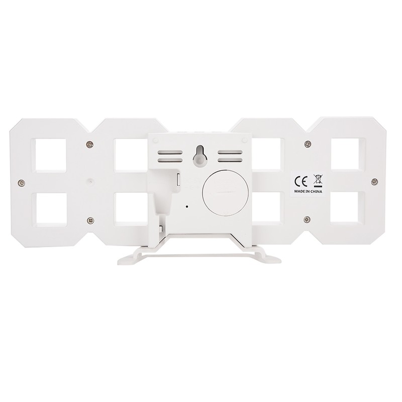 Multi Function Large 3D LED Digital Wall Clock Alarm Snooze