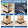 Muzata 4Pack 3.5"x3.5" Wood Post Plate Connector Deck Post Base