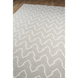 Erin Gates by Momeni Langdon Prince Grey Hand Woven Wool Area Rug 3'9" X 5'9"