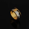 PikaLF Howling Wolf Ring for Men, Norse Viking Wolfscope Ring,