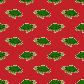 Cute Turtle Wrapping Paper Premium Gift Wrap Christmas Birthday Party Decoration (20 inch x 30 inch sheet)