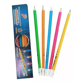 Pascua 10 Lapices Grafito Triangular Pascua Neon