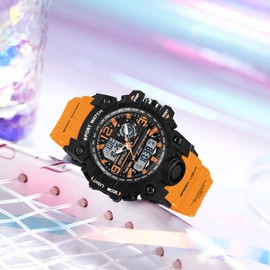 Women's Digital Watch Sport Waterproof Watches Analogue Wrist Watch Military Outdoor Wristwatch with Led Luminous Stopwatch Alarm Dual Time Watch for Ladies Girls