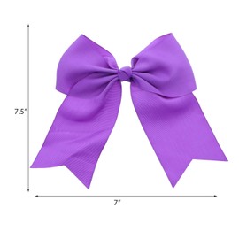 Jumbo Bow Clip with Tails for Women and Girls -Purple
