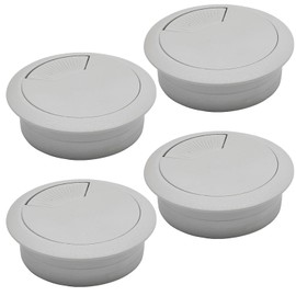 Desk Grommet 2" (50 mm), Desk Cord Hole Cover, Cable Grommet ABS Plastic, Desk Hole Grommet for Office and Home Table Cable, Detachable Adjustable Cable Cord Organizer (Light Grey 4 Pcs)