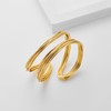 Gold Cuff Bracelet for Women Chunky Multi-layer Cross Wire Open