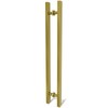 LVYIHAN Titanium Gold Square Barn Door Handles 12"/16"/18"/24"/36"/48"/59'', Pull Push