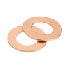 sourcing map M10 Flat Washer, 50 Pcs Copper Ring Flat