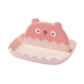 Spoon Rest with Lid Holder, Thicken Prevents Deformation Pot Lid Utensil Rest Spatula Spoon Fork Holder for Cooking, Ladle Pot Lid Utensil Rest Kitchen Gadgets(Pink)