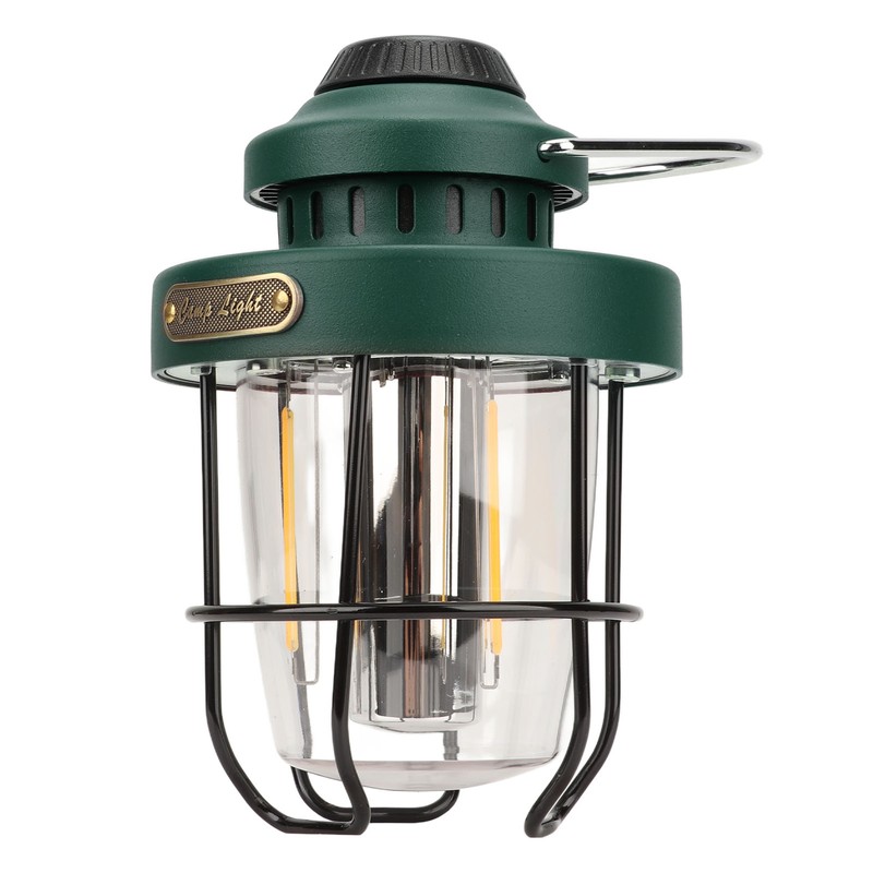 Retro LED Camping Lantern Portable Multifunctional Rechargeable Tent Light for