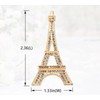 Gyn&Joy Gold Tone Clear Crystal Rhinestone Fashion Tower Brooch Pin