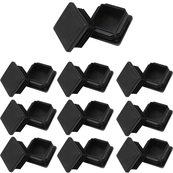 1 1/2" Square Tubing Plug End Caps, 20 Pack Tubing