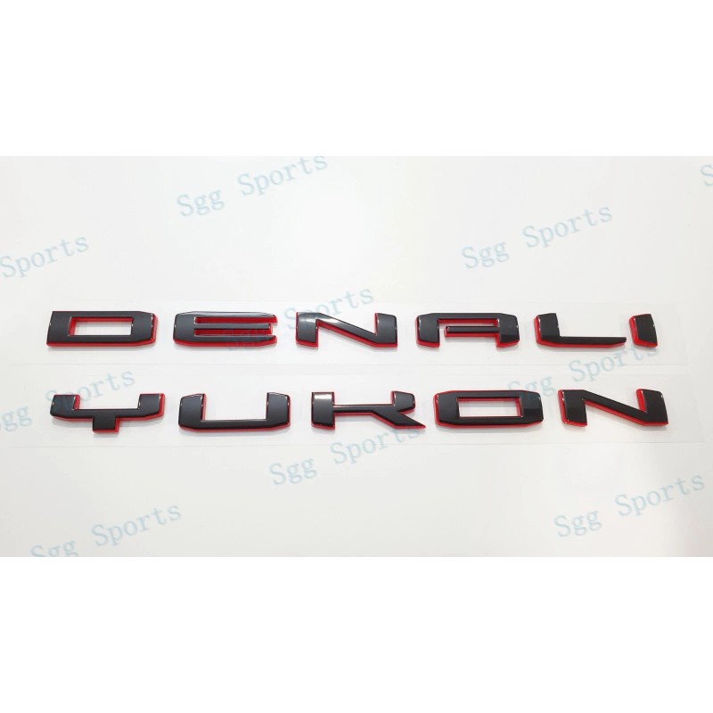 GMC 2pcs GMC 2021-2023 Yukon Yukon XL Black Red Rear