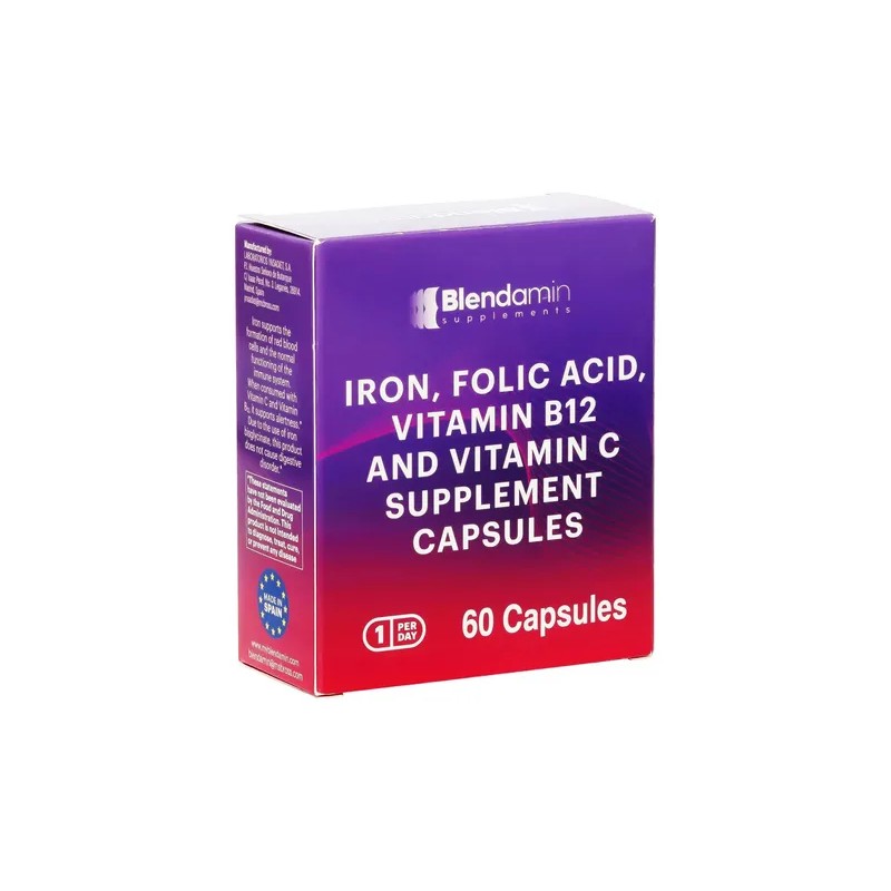 Blendamin Hierro Bisglicinato Con B12 Y Folato 60 Cápsulas