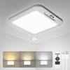 wowatt Rechargeable Battery Operated Ceiling Light, Motion Sensor Light Indoor