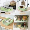 4 Pack Small Plastic Storage Baskets for Organizing, Stackable Bins