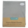 Callowesse 2 Pack Pram/Carrycot Fitted Sheets 40x80cm – 100% Cotton