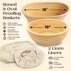 Reggimi Banneton Bread Proofing Basket Set - 27 Piece Bread