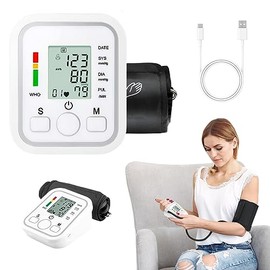 Raganet, Monitor de Presión Arterial para Brazo con Pantalla LCD, Baumanómetro Digital con Pantalla, Detección Automática y Precisa de la Presión Sang