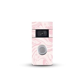 MightySkins Skin Compatible with Ring Video Doorbell (2nd Generation) - Silky Pink | Protective, Durable, and Unique Vinyl Decal wrap Cover | Easy to Apply, Remove, and Change Styles