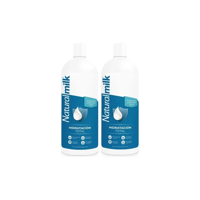 2 Crema Corporal Naturalmilk Hidratación Total 950ml