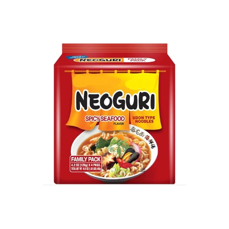 Korea Instant Noodles (CASE SET, NEOGURI SPICY SEAFOOD INSTANT NOODLES)