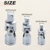 LEONTOOL 3 Pcs Universal Joint Socket Set Swivel Socket Adapter