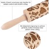 Christmas Wooden Rolling Pins, Xmas 3D Reindeer Shape Decor Embossing