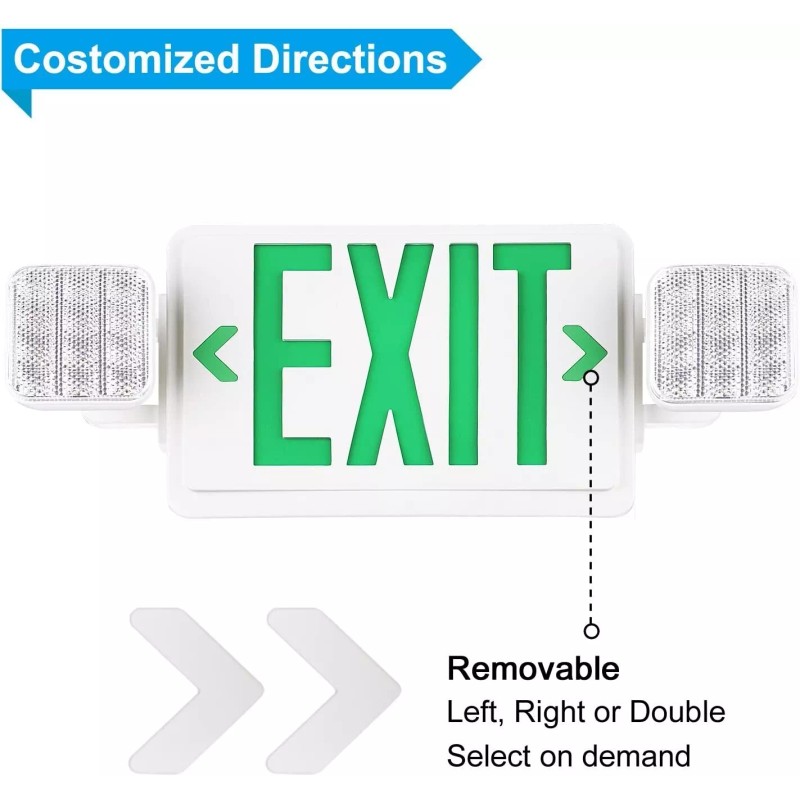 UL Listed Led 4 Packs Led Green Exit Sign with